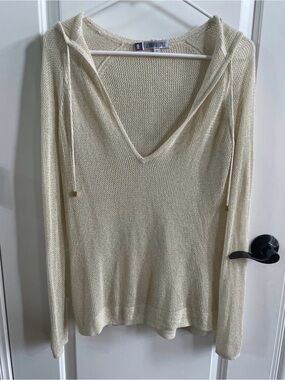 Gold Mesh Hooded Pullover